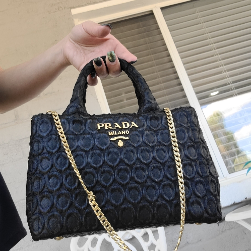 Prada Black Baroque Tote - Picture 2 of 11